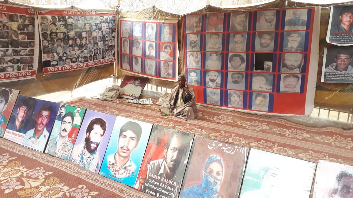 QadeerMama's tweet photo. Today it is the 3454th Day of token #hungerStrike of #VBMP. &amp; I will keep #VBMPProtestCamp continue till the last #BalochMissingPersons is not released. I appeal to all #HR orgs @UN &amp; @amnesty to put pressure on #Pakistan against #enforceddisappearances of #Baloch on daily basis https://t.co/fY8RTc0M0F