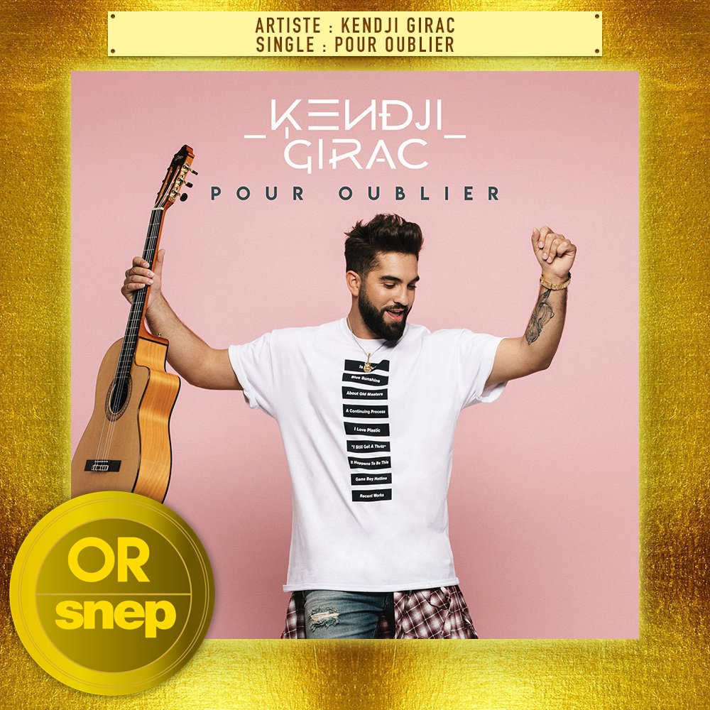 Le titre "Pour oublier" de Kendji Girac est certifié Single Or ! 📀

15 000 000 équivalents streams 🎧

Bravo ! 👏
