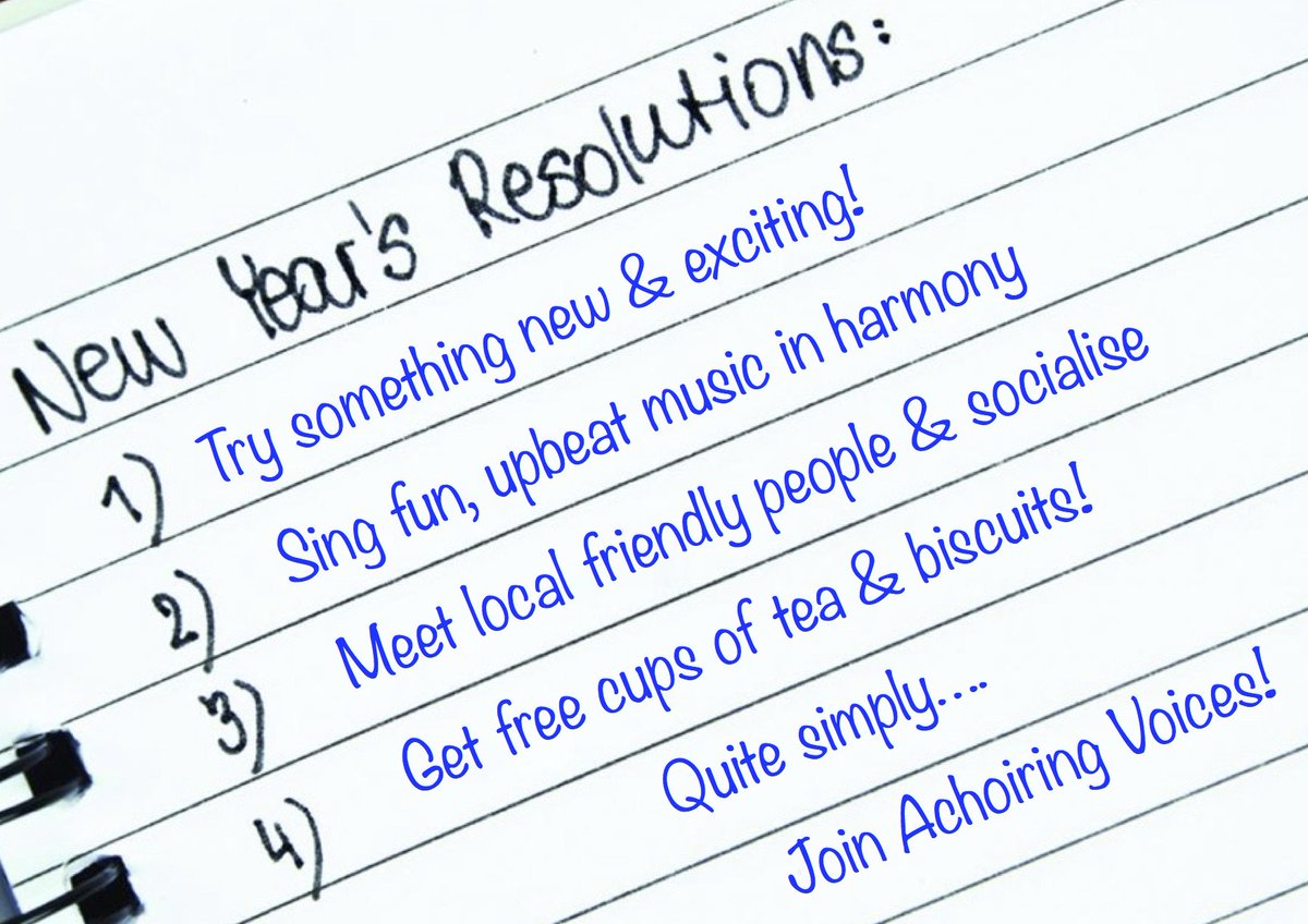 Spring Term Rehearsals start this week!! - Mon 7th Jan (1pm - 2:30pm) @ Trinity Church Totton - Tue 8th Jan (10:30am - 12pm) @ Romsey Methodist Church #NewYearResolutions2019 #Tryanuary #FirstDayBack