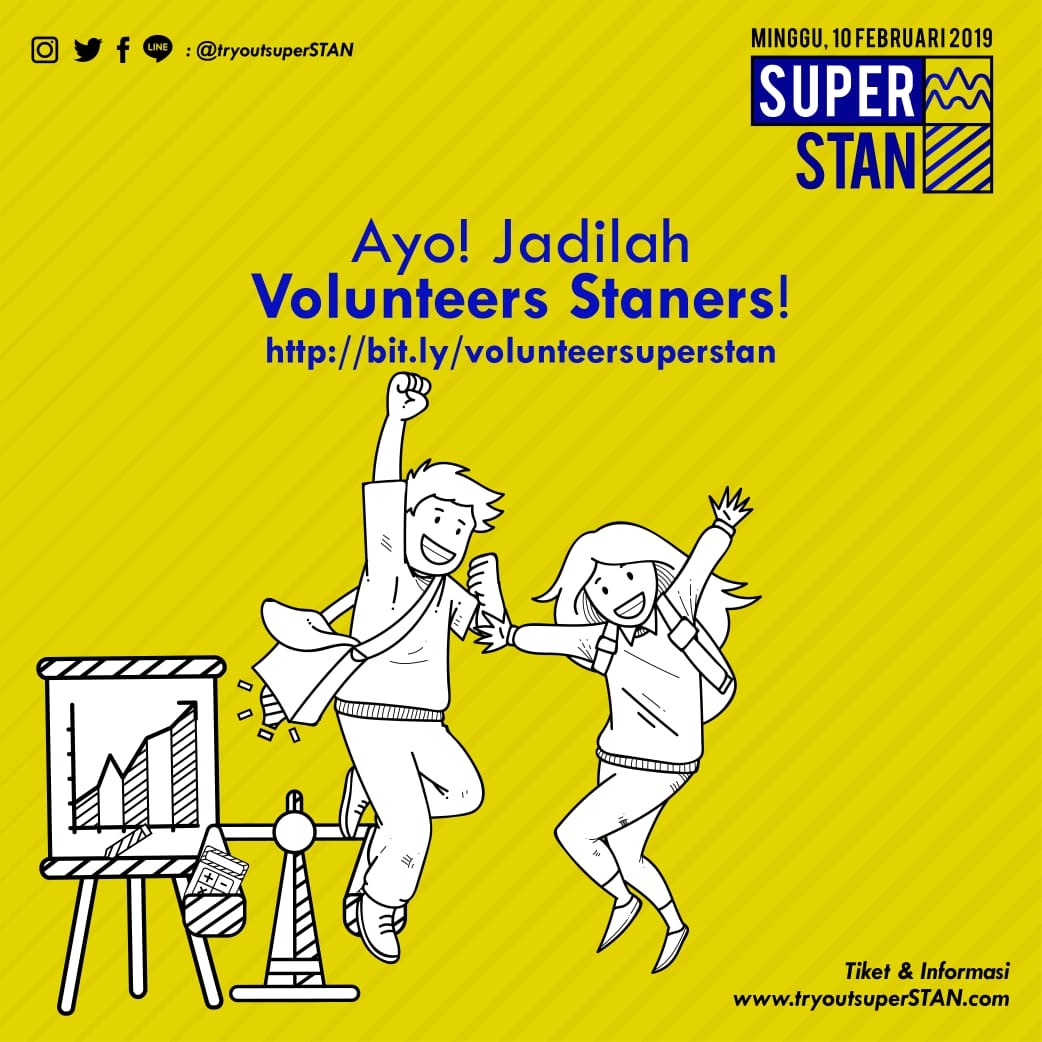 tryoutsuperstan's tweet photo. SuperSTAN Open Volunteer 
.
Hai SuperSTANer untuk kalian yang ingin menambah pengalaman dan ingin menjadi Volunteer, boleh yuk daftar disini https://t.co/AdzHcmBNva

Yuk ambil bagian dari kesuksesaan adek adek kelas kita yang mau masuk ke sekolah impian mereka STAN !!! https://t.co/G6Pi96OMmI