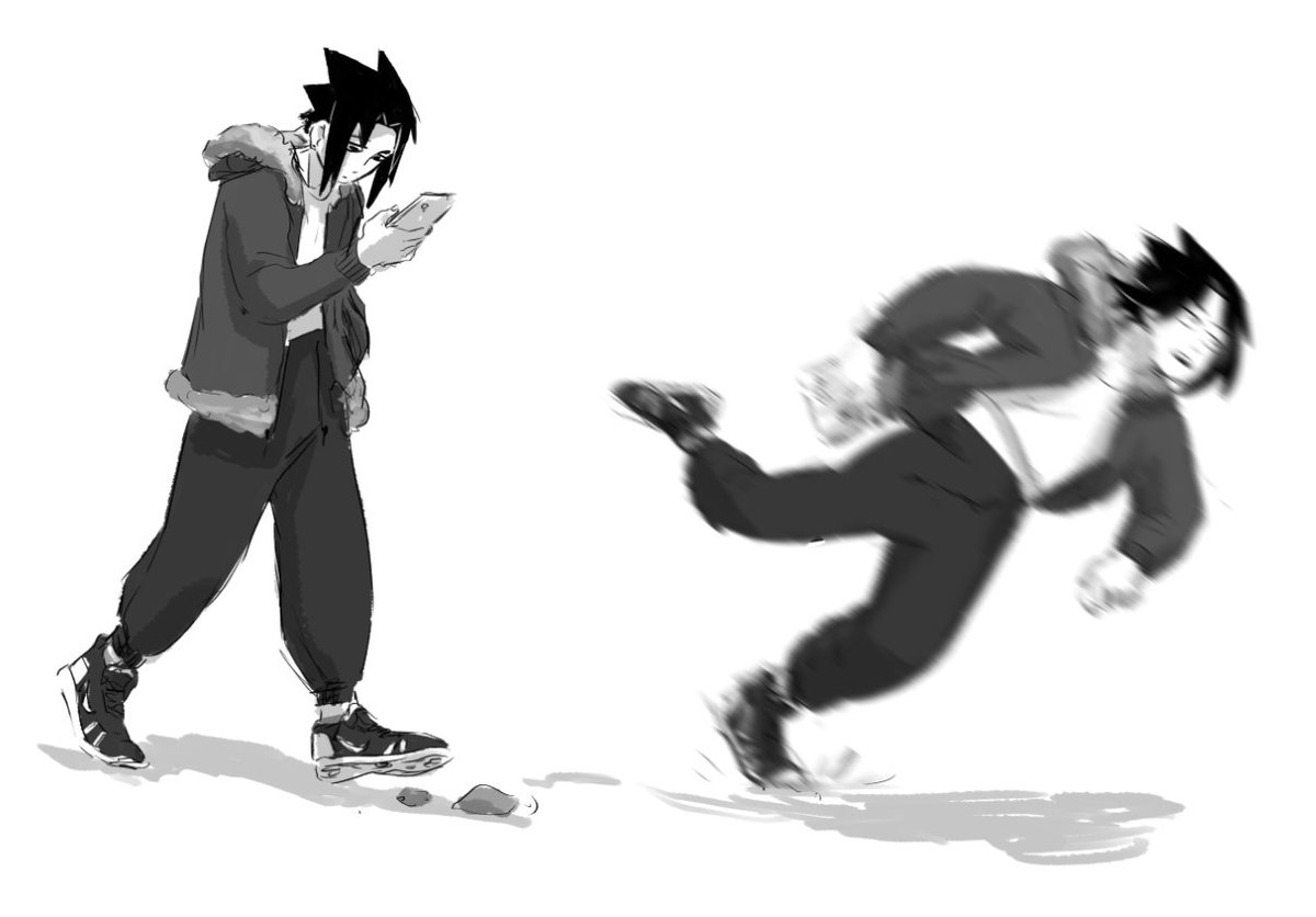 Sasukedoesstuff's tweet photo. tripping 🤭  #naruto https://t.co/l37BMkWWJO