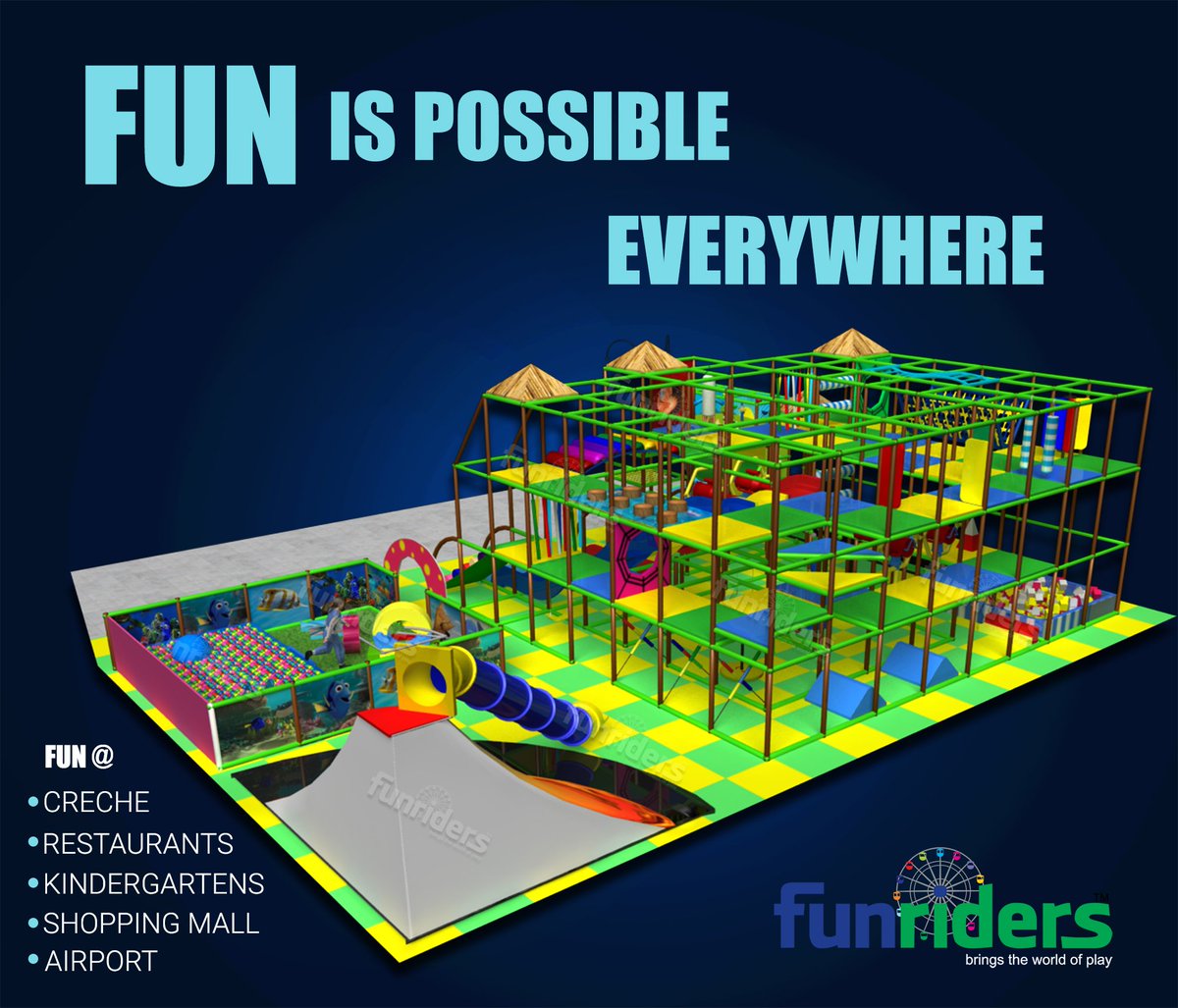 #fun #awsomeplay #creativedesigns #kiddiesworld #joyoftogetherness
funridersindia.com/outdoor-play-e…
softplayinternational.com/indoor-playgro…