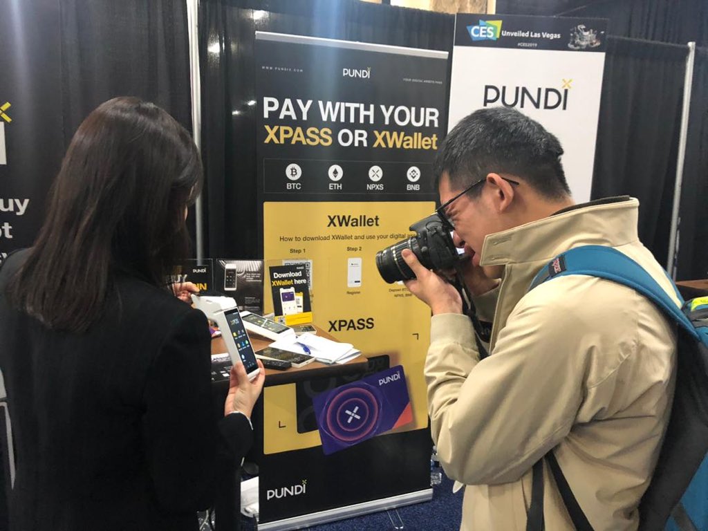 PundiXLabs's tweet photo. #PundiX team gave a preview in today’s @CES Unveiled. Non-stop presentation for three full hours! Thank you for those visiting us today and share your enthusiasm about #blockchaintechnology. #CES2019 #npxs #npxsxem #xpos #XPASS #XWallet #XPhone https://t.co/c4snOaPDLe