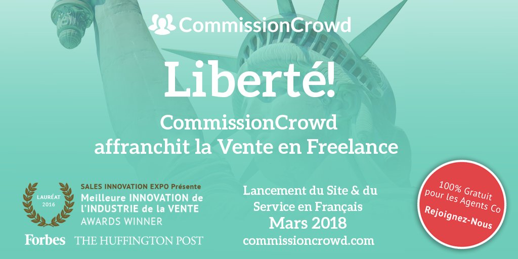CC_Francais's tweet photo. Liberté:
Commissioncrowd redonne le pouvoir aux Commerciaux en Freelance!
Contrôlez votre destiné professionnelle.
224 PAYS / 7500 AGENTS / + de 1000 ENTREPRISES https://t.co/WFNfqnc0eo