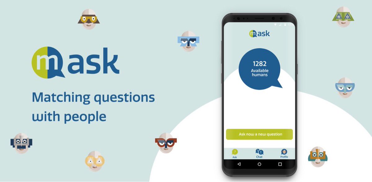 askmAskApp's tweet photo. Experience powered Q&amp;A App by real people. Now with over 4’800 available skills.
Get the App: https://t.co/rVb6Ljydxr 
#app #askmask #startup #QandA #search #fragenundantworten #realpeople #private #anonymous #chat #basel #Schweiz #swarmintelligence #ios #android https://t.co/JzqJhyUMH1