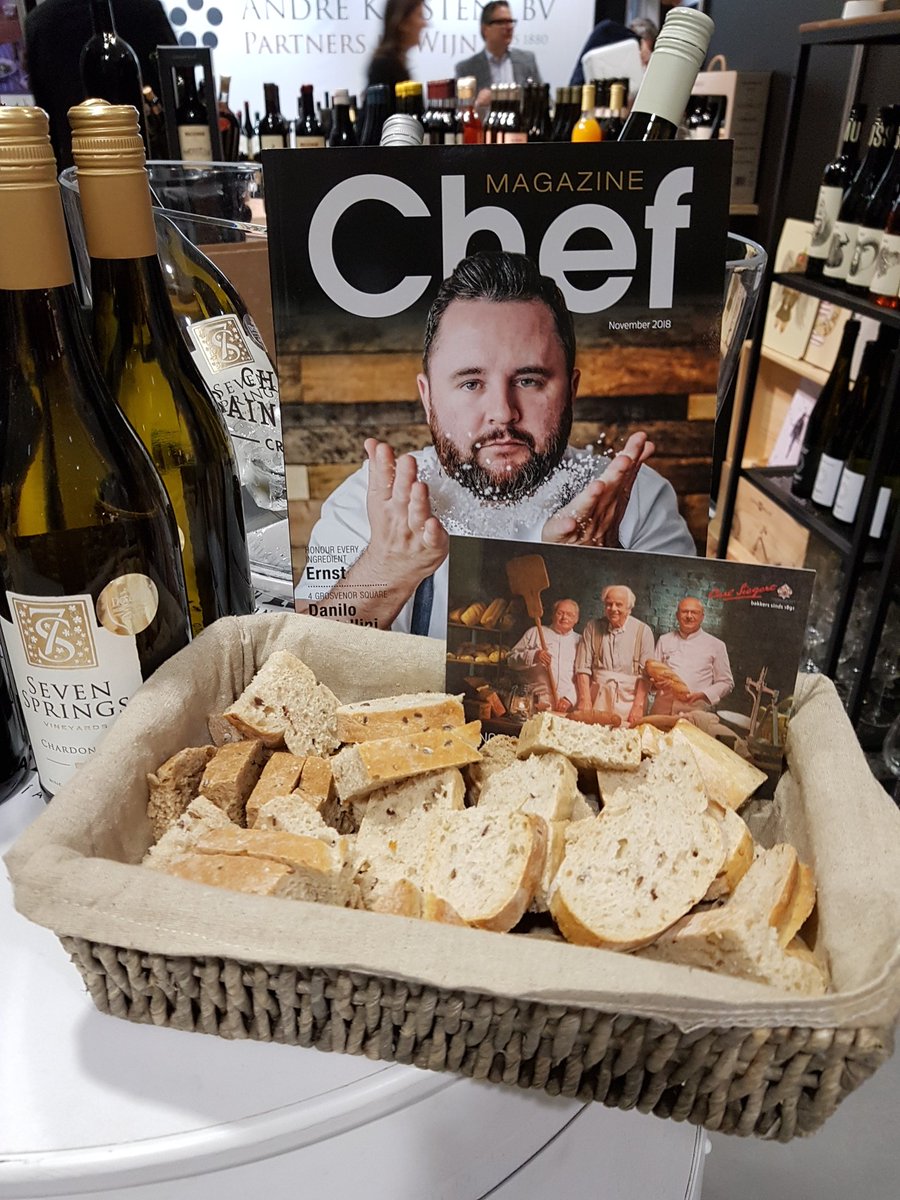 <a href="/carlsiegert/">Carl Siegert</a> bread / brood at our @Brander_Wines stand 254 At #wineprofessional2019 with a @ChefMag featuring <a href="/Paulfosterchef/">Paul Foster</a>