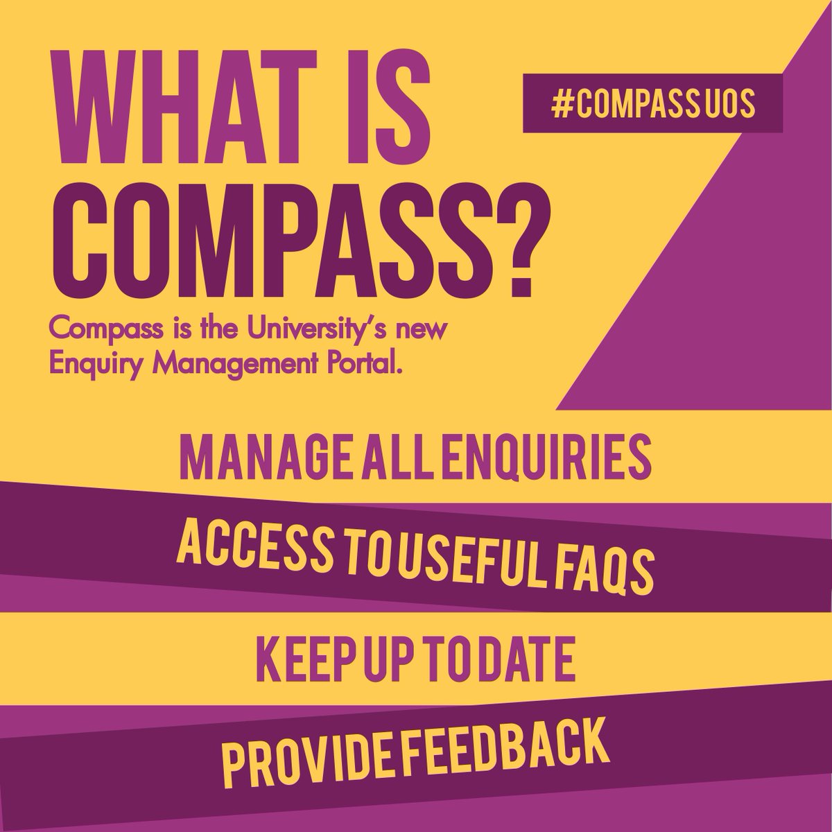 GatewayUoS's tweet image. Once you have submitted an enquiry on #compassuos, you will be kept up to date with what&apos;s happening and will be able to track your enquiry all the way to it&apos;s resolution #gatewayuos
