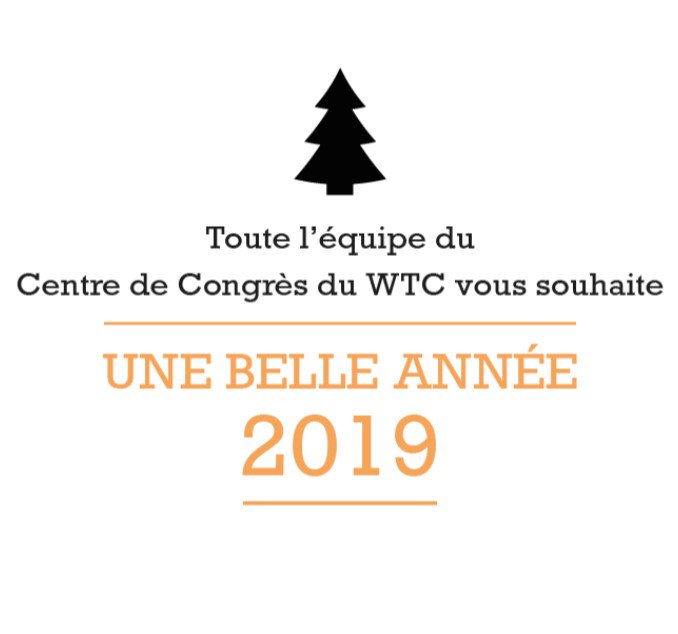 congres_WTCgre's tweet photo. Toute l'équipe #CongresWTC vous souhaite une bonne année 2019, remplie de beaux évènements ! https://t.co/QNhxfWtjN2
