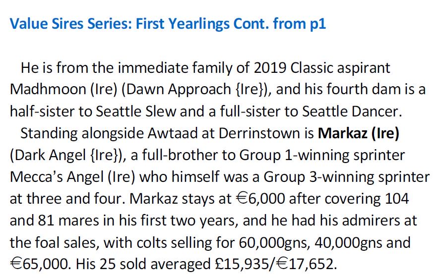 Derrinstown's tweet photo. Good piece in this morning’s #TDN on #valuesires.
#Awtaad and #Markaz hitting the headlines! #value @derrinstown https://t.co/XMUs7PLgY6