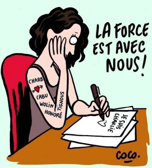 Aurin_Leon's tweet photo. La force est avec nous!✏️
Merci @cocoboer ! Soutien et pensées sincères à toutes les familles endeuillées par le terrorisme, le 7/1/15, il y a déjà 4 ans. #Cabu #Tignous #Charb #Wolinsky #Honoré #Clarissa #Maris
soutien aux survivants #Riss @ZinebElRhazoui #JesuistoujoursCharlie https://t.co/DTa9EyMFg2