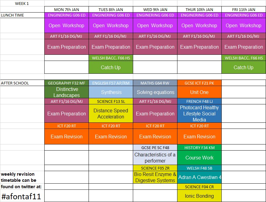 Afontaf11's tweet photo. Revision Time timetable https://t.co/pZzyCSLfGX