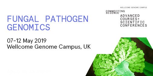 Application deadline for the Fungal #PathogenGenomics course is Feb7. Don't miss out, apply soon! Explore #fungal #bioinformatic resources for enhanced analysis of data via hands-on training  @ACSCevents @PomBase @jgi @yeastgenome @fungidb @ensembl bit.ly/FPG2019