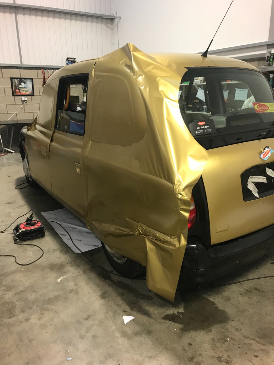 Still wrapping here at Huge Media Towers, a lot of things that glitter can be GOLD. These taxis will look amazing when complete, keep your 👀 peeled! #ukwide #uktaxiadvertising #taxiadvertisingworks #OOH #vehiclewrap #vinylwrap #digitalwrap #taxiadvertising #iconicbrand