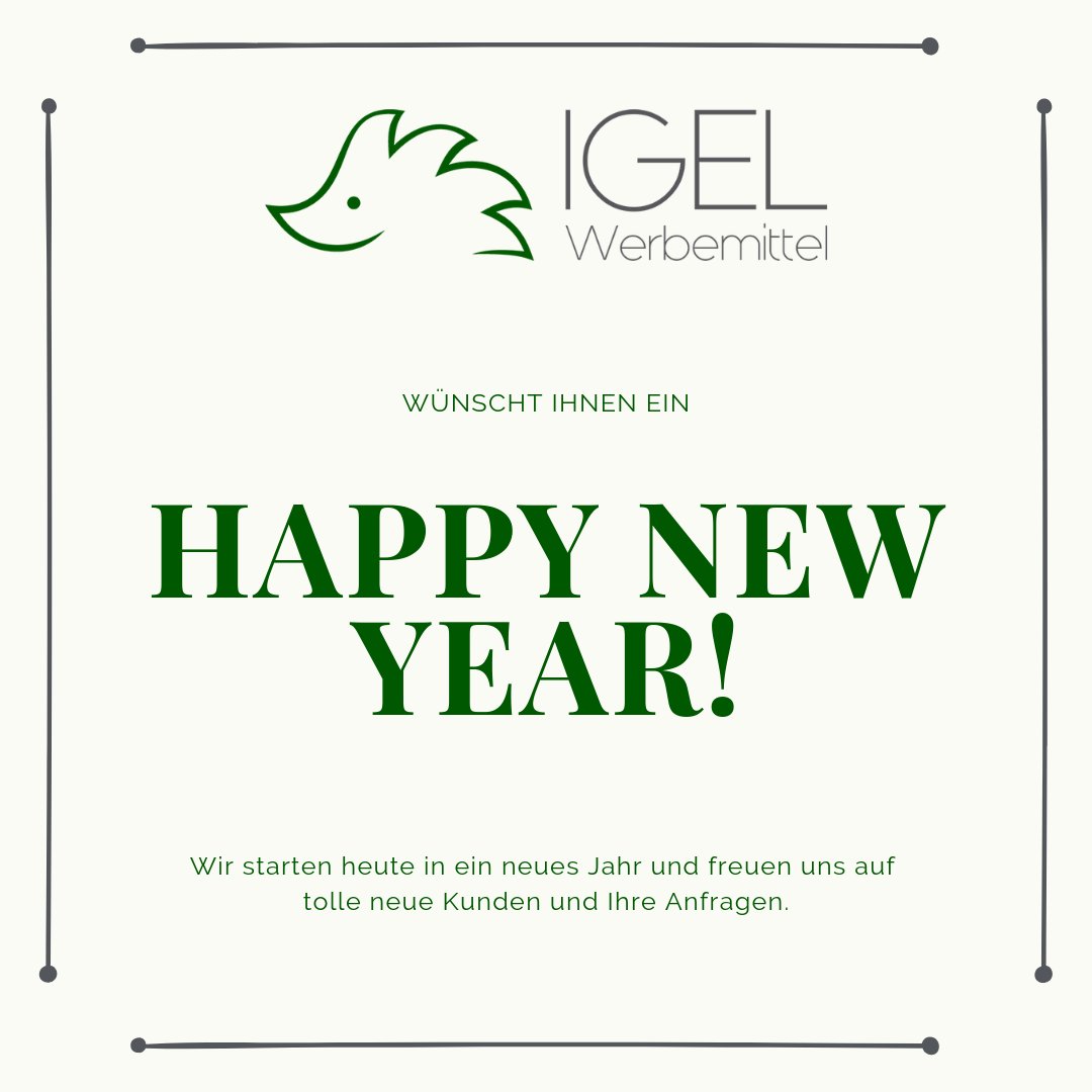Wir starten heute bei Igel in das neue Geschäftsjahr und wünschen daher auch nochmals auf diesem Wege allen Kunden und zukünftigen Kunden, einen guten Start ins neue Jahr. igelshop.de
#igelshop #berlin #newyear #guterstart