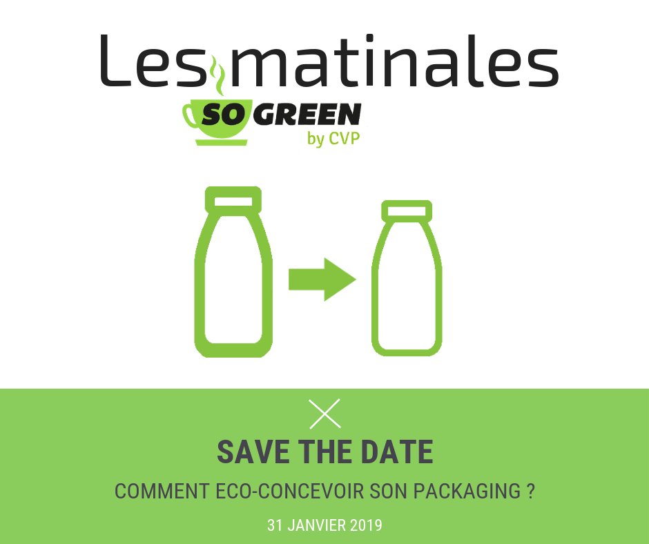 #MatinaleSoGreen
Pensez à vous inscrire à notre Matinale So Green qui a lieu le 31 janvier: docs.google.com/forms/d/1Rpp9C…

Nous vous expliquerons "comment éco-convevoir son packaging?" 💡