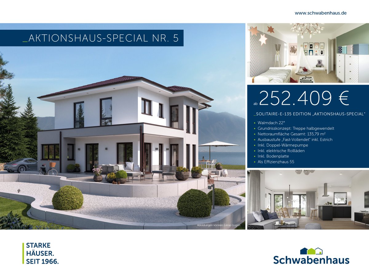 #StarkeHäuser zu #starkenPreisen! 💪🏡🙂 Heute mit unserem #Aktionshaus-Special Nr. 5 aus der Solitaire-Reihe. Eine #moderne #Stadtvilla mit viel #Raum zur #Entfaltung.
schwabenhaus.de/special-5/

#schwabenhaus #traumhaus #holzhaus #fertighaus