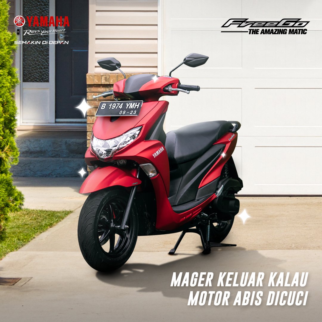 yamahaindonesia's tweet photo. Buat anak motor pantang banget deh sama namanya keluar rumah kalau abis cuci motor, takut kotor lagi. 😁
Setuju gak nih?
#YamahaIndonesia #SemakindiDepan #AmazingFreeGo https://t.co/FR4SnXQqY7