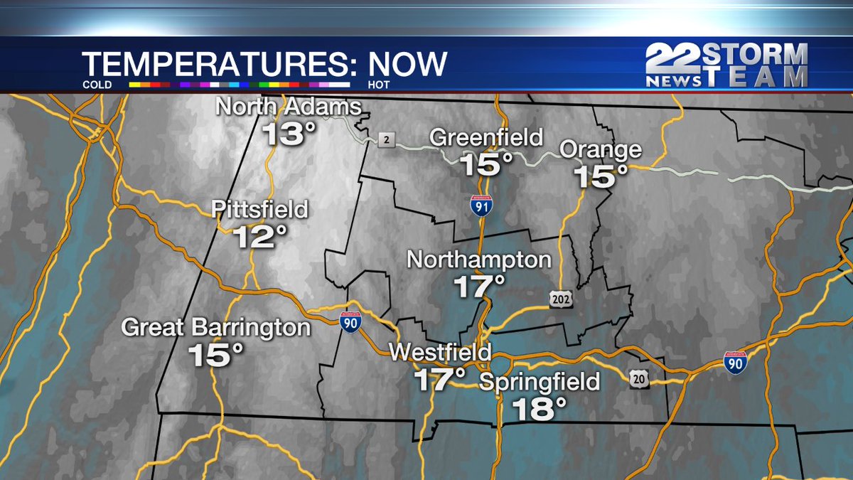Teens to start your Monday morning, but it feels like single digits when you factor in the wind. I'm tracking some of the coldest air of the season for later this week on 22News now and online at wwlp.com/weather