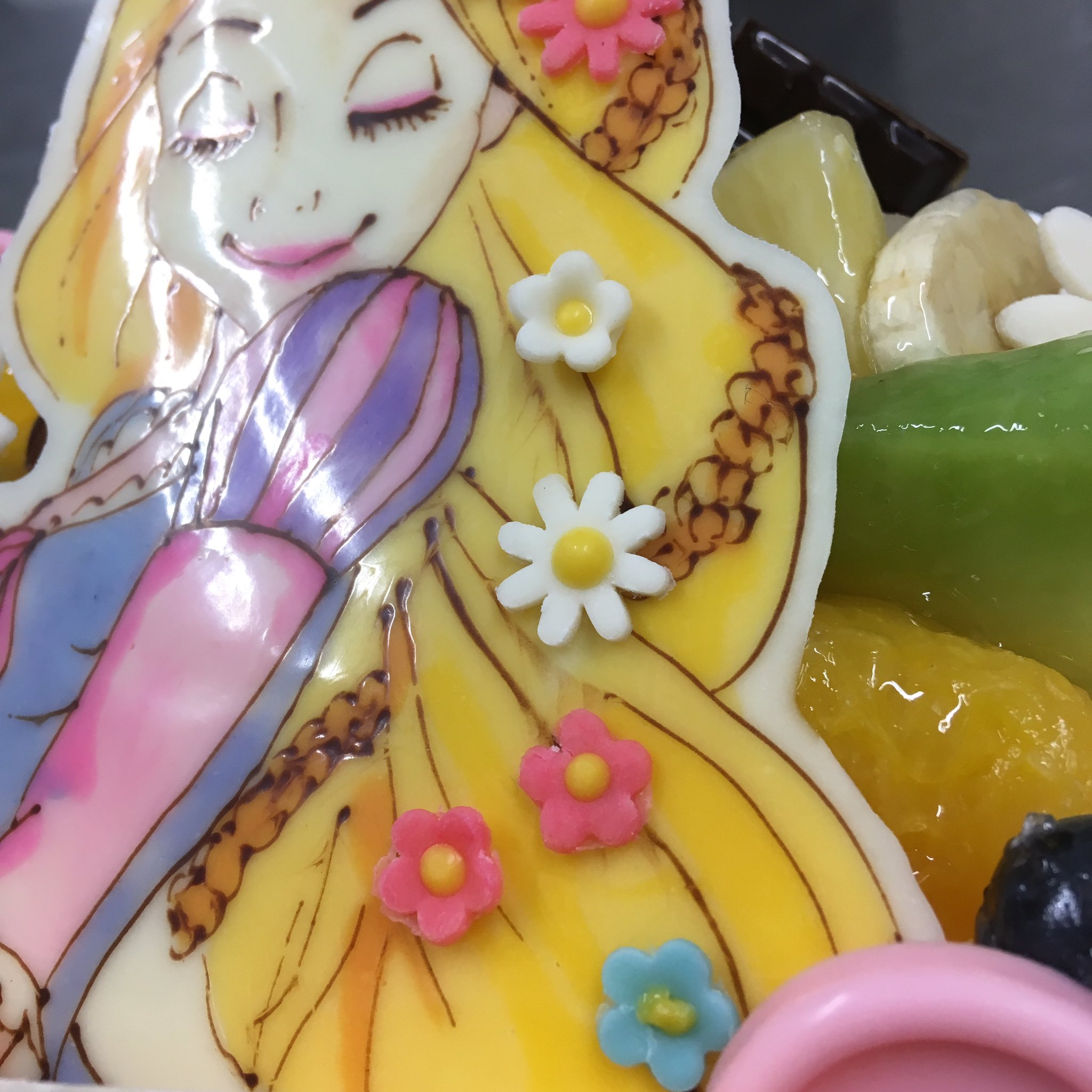 菓子工房シュクルリ Na Tviteru 本日の特注ケーキ ラプンツェルイラストケーキ お花の髪飾りは立体で T Co 1zqgm6jzsq Tviter