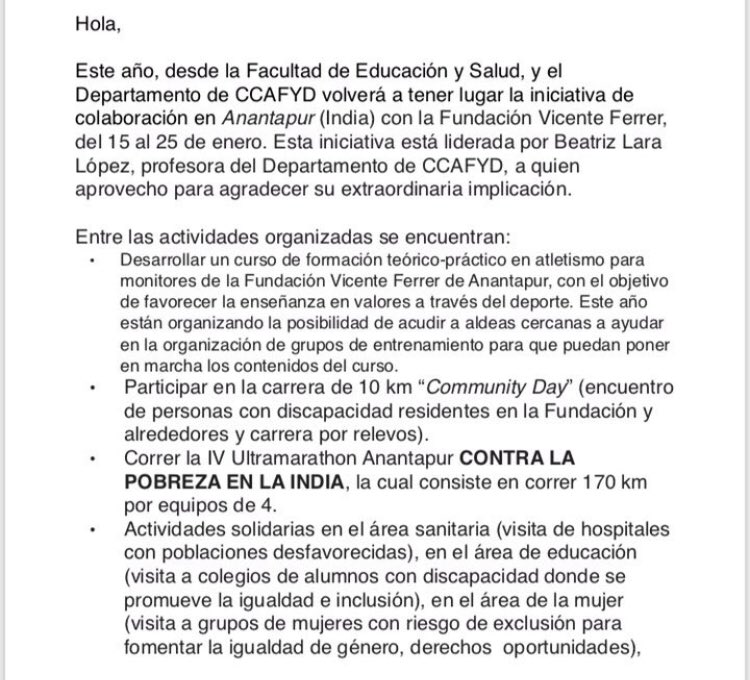 agarbasn1's tweet photo. El próximo día 11 a las 11 estaré hablando de ciclo menstrual y rendimiento en @universidadcjc para apoyar un proyecto solidario con la fund. Vicente Ferrer en 🇮🇳 India. Ven aprenderás algo, espero, y serás partícipe de un gran proyecto gracias @mperales_  y Beatriz Lara https://t.co/claSo6T03k