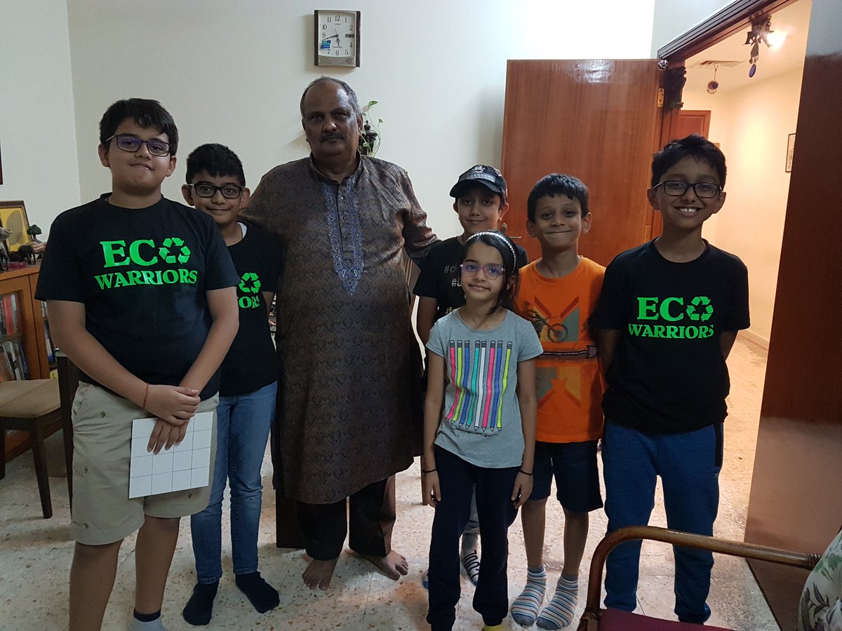 EcoWarriorsdxb's tweet photo. Eco Warriors collaborating with the Pencil man of U.A.E on our new project! https://t.co/Cz6dy4Teg4