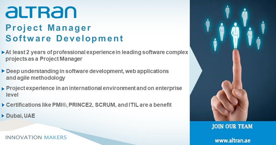 CapgeminiEngME's tweet photo. Apply Now!
Position: Project Manager – Software Development .
Click the link to send resume: https://t.co/nVIHdL3kK7
Website: https://t.co/6m9f9cMk0v https://t.co/jCOZjPfGx4