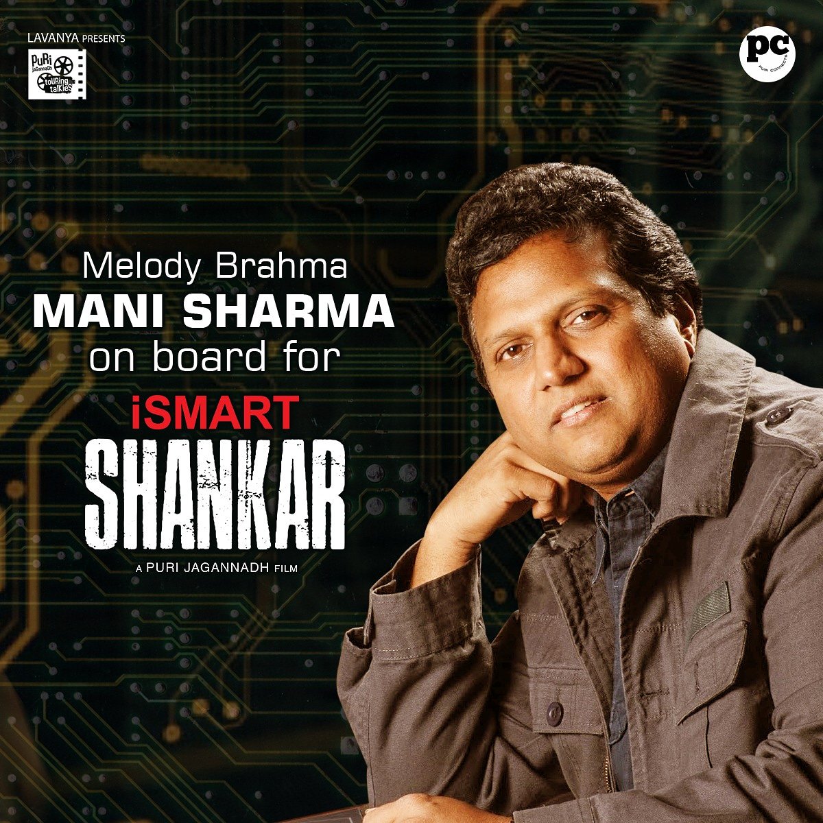 PuriConnects's tweet photo. We are happy to announce that Melody Brahma Mani Sharma Garu is on board for #iSmartShankar https://t.co/sYdgDrkbmp