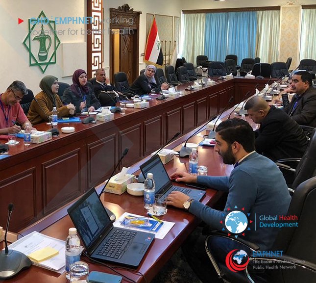 EMPHNET's tweet photo. Commenced Today in Baghdad: the Iraq MoH, supported by GHD/EMPHNET, is conducting a training workshop on using Epi-Info. The training targets focal points from selected provinces &amp; the Central Public Health Laboratory. #GHD #EMPHNET #EpiInfo #Iraq https://t.co/jcfyigKUom