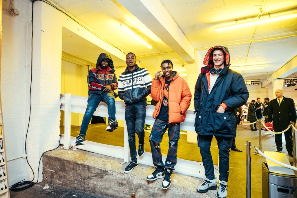 SKNewspage's tweet photo. @JVCKJAMES @THEREALGHETTS @aaronunknownn @iamskmusic spotted at the London Fashion Week For @IcebergGilmar show! https://t.co/PFRF2rsKlO