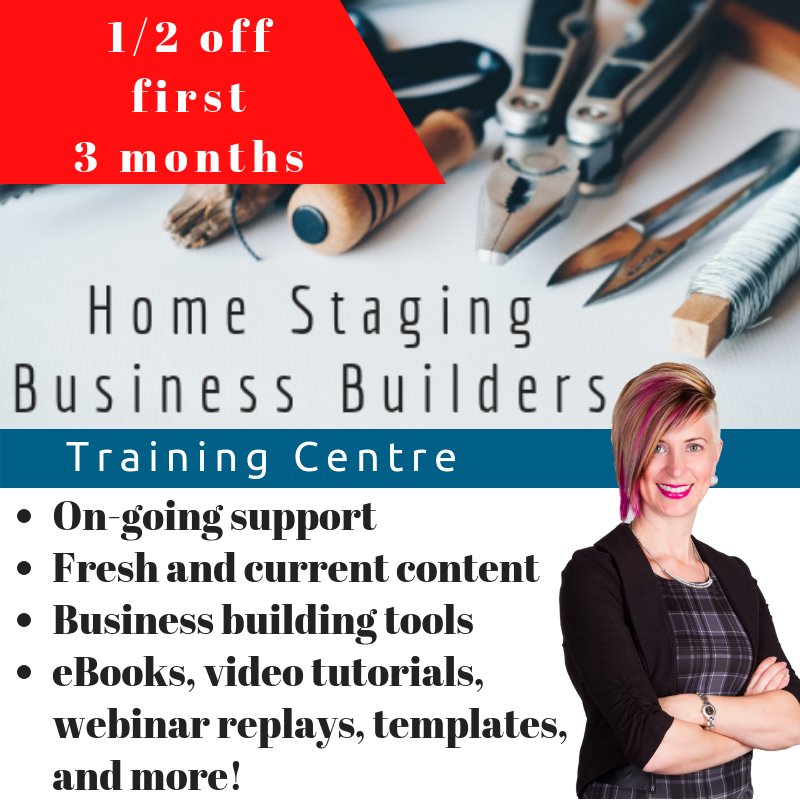 SLSHomeStaging's tweet photo. [LAST CHANCE] Get 1/2 off for 3 months when you join the #HomeStaging #BusinessBuilders #TrainingCentre!
Get invited "Inside the Vault" with Shauna Lynn Simon, where she shares #tradesecrets for building a successful home staging #empire!

Learn more at https://t.co/4D9tD3WSQ8 https://t.co/bkH8hnNasr