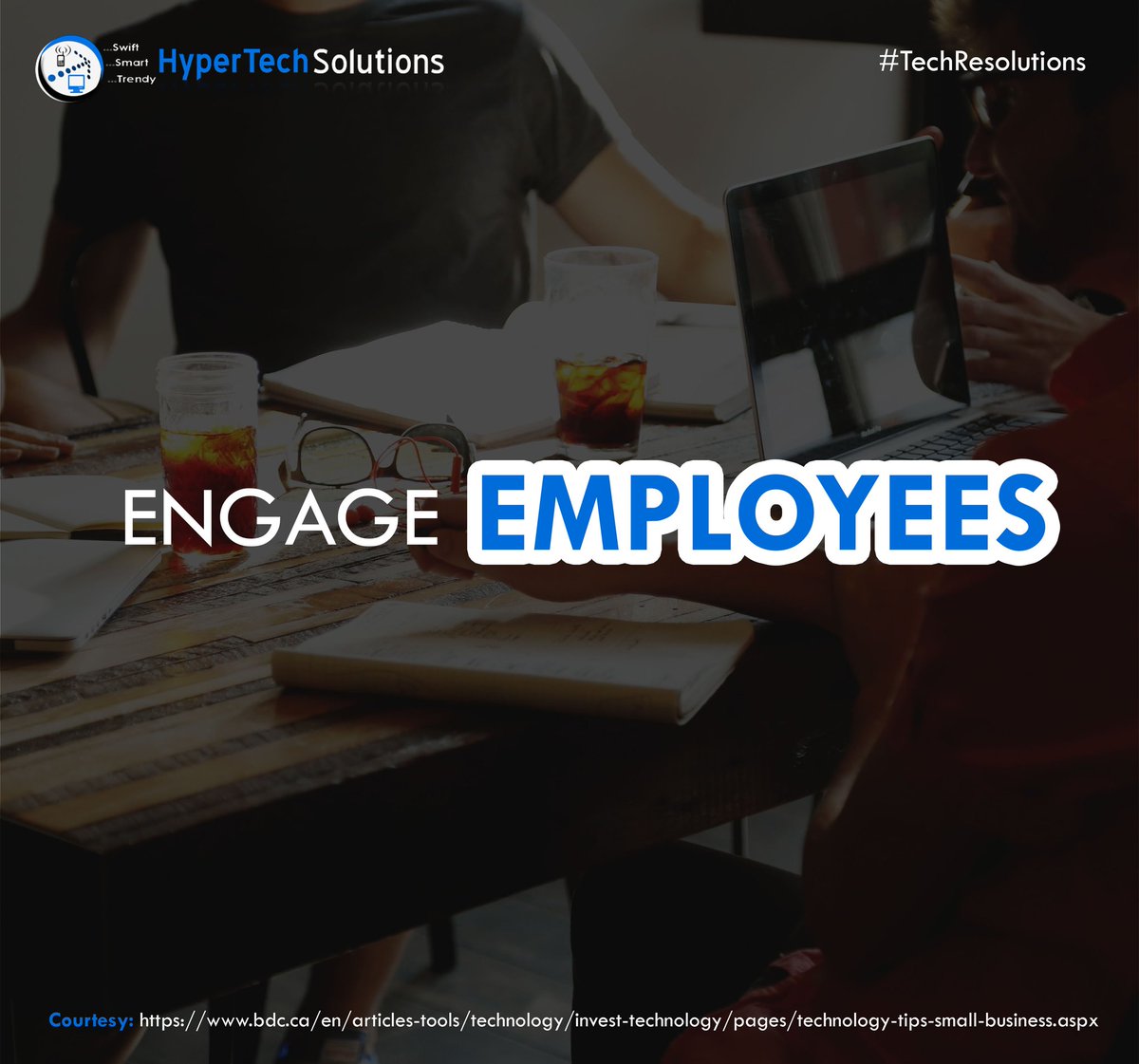 hypertechke's tweet image. 5. ENGAGE EMPLOYEES

Involve your employees throughout major ICT investment planning and decisions to ensure not only their buy-in, but also that you’re benefitting from their expertise and deep knowledge about your business.

#TechResolutions
