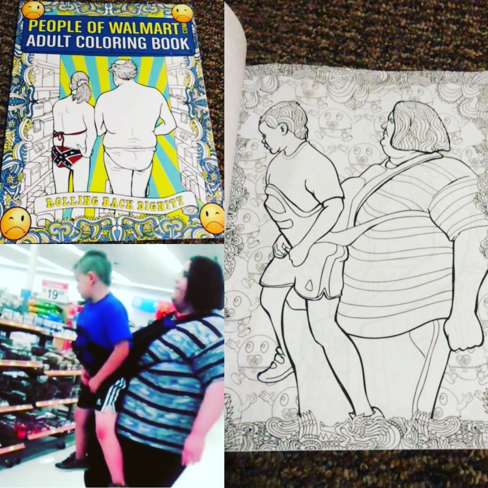 People of Walmart Adult Coloring Book : Rolling Back Dignity by