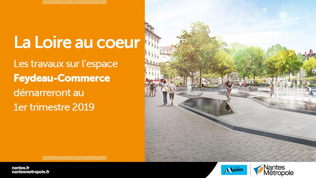 Johanna_Rolland's tweet image. #Voeux2019 #DuNeufPourNantes #EspacesPublics #TransitionEcologique  Démarrage des travaux sur Feydeau-Commerce au 1er trimestre. Nantes se réinvente et poursuit la transformation de la grande promenade de la gare à la Loire