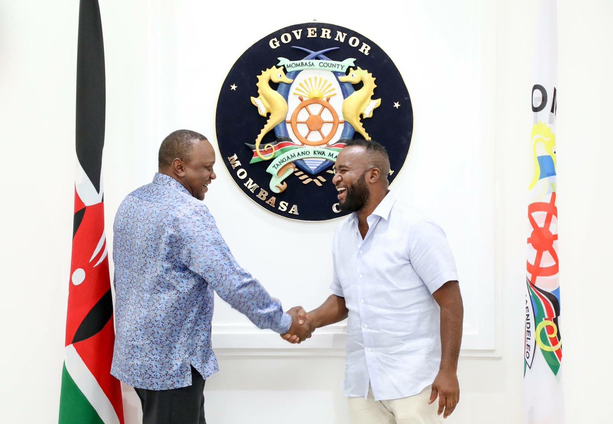 President Uhuru Kenyatta and Mombasa Governor Hassan Joho on January 7, 2019.