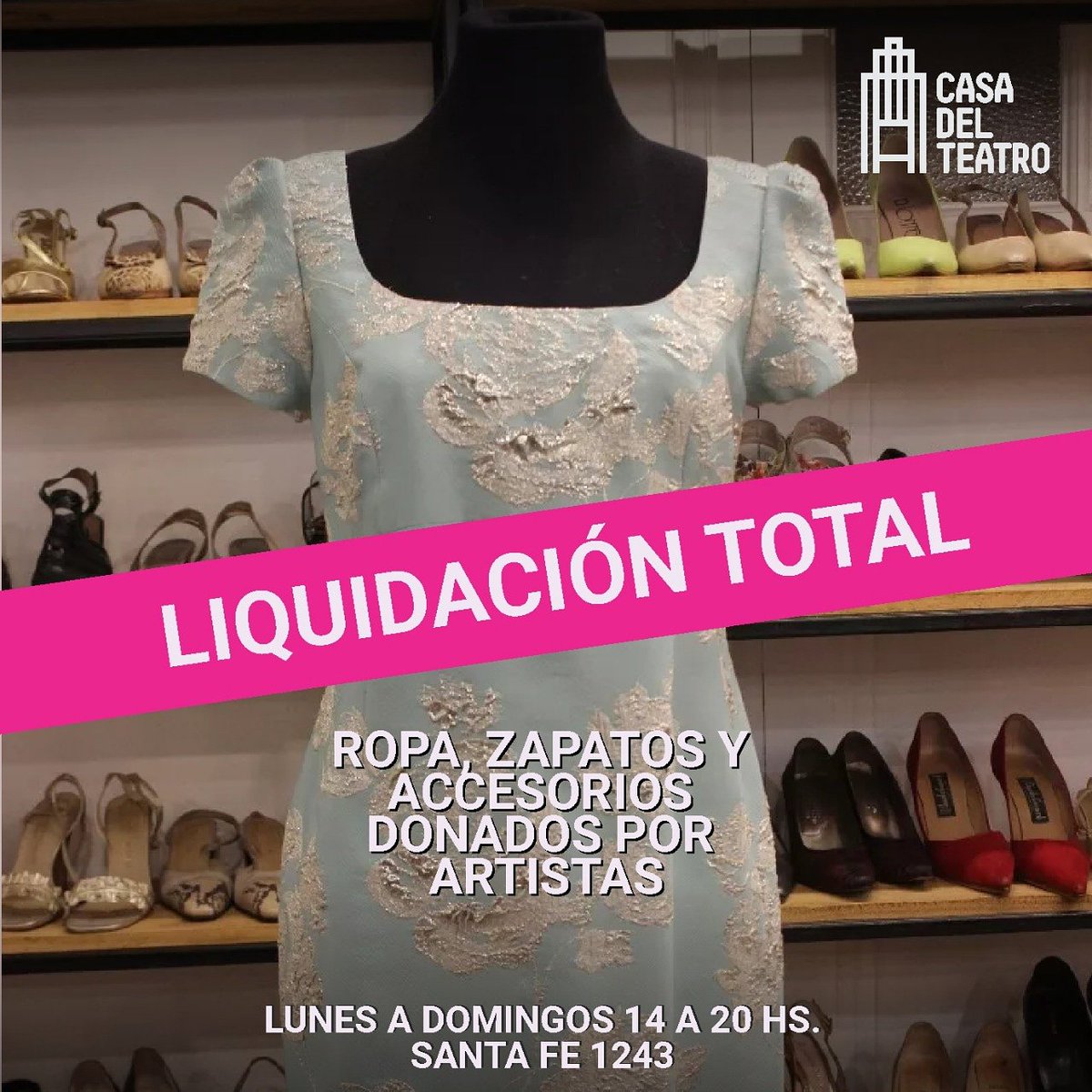 RENOVÁ TU VESTIDOR! Últimos días! 💃💃

Todos los días de 14 a 20hs en Av. Santa Fe 1243. Vení a comprar a precios increíbles y ayudas a la <a href="/casadelteatroar/">Casa del Teatro</a> 🎭

#FeriaDeLosArtistas #casadelteatro #actores #artistas #diseños #moda