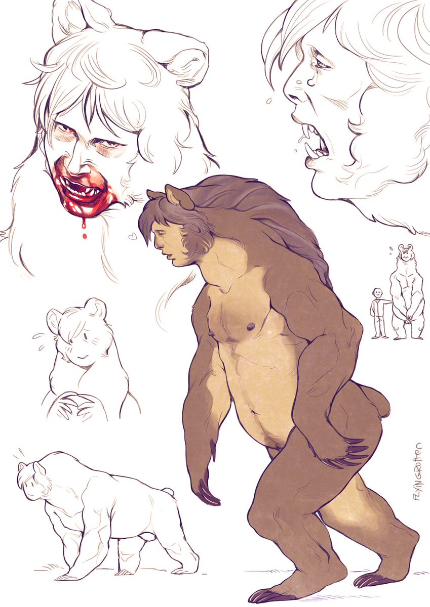 This is Timeo, he's a Werebear who cannot turn into a human anymore XD...