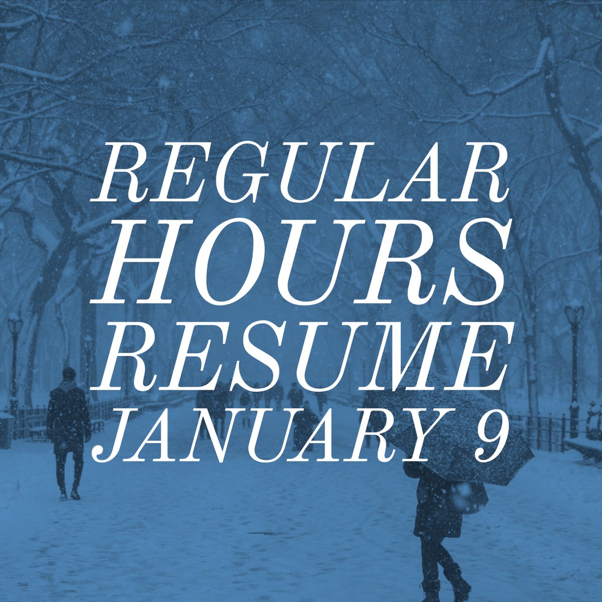 Glad to be back on campus today! ❄️ Today and tomorrow CUE Library is open 7:30 am - 4:30 pm. Our regular hours will resume January 9th: concordia.ab.ca/library/about/…