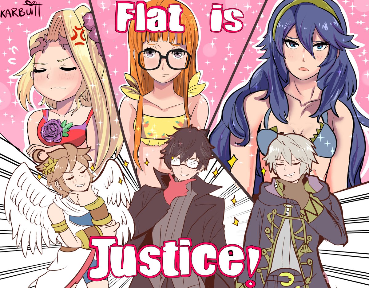 FLAT IS JUSTICE!
DON'T YOU FORGET IT!
#SuperSmashBrothersUltimate  #Persona5 
