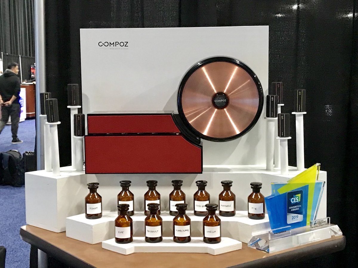 Première présentation officielle de #Compoz au #CE2019 #Unveiled avec .<a href="/LaFrenchTech/">La French Tech</a>  #innovationaward pour notre compositeur de #parfum d’ambiance