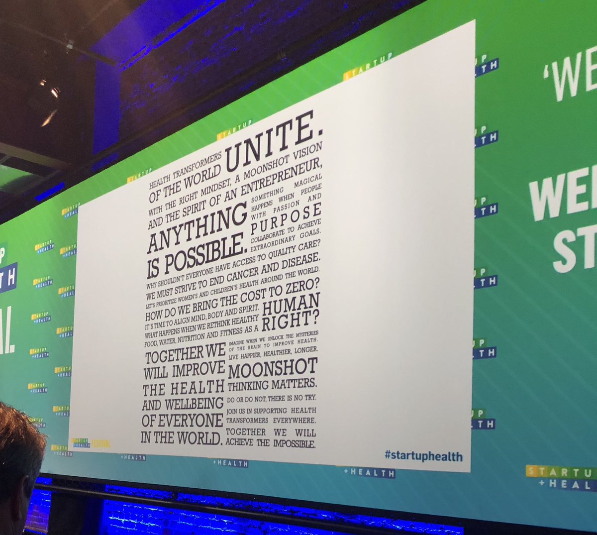 Great way to kick things off at #startuphealth in SFO. Excited to be here. Let’s get things done. #digitalhealth #pinksocks #HealthTransformer