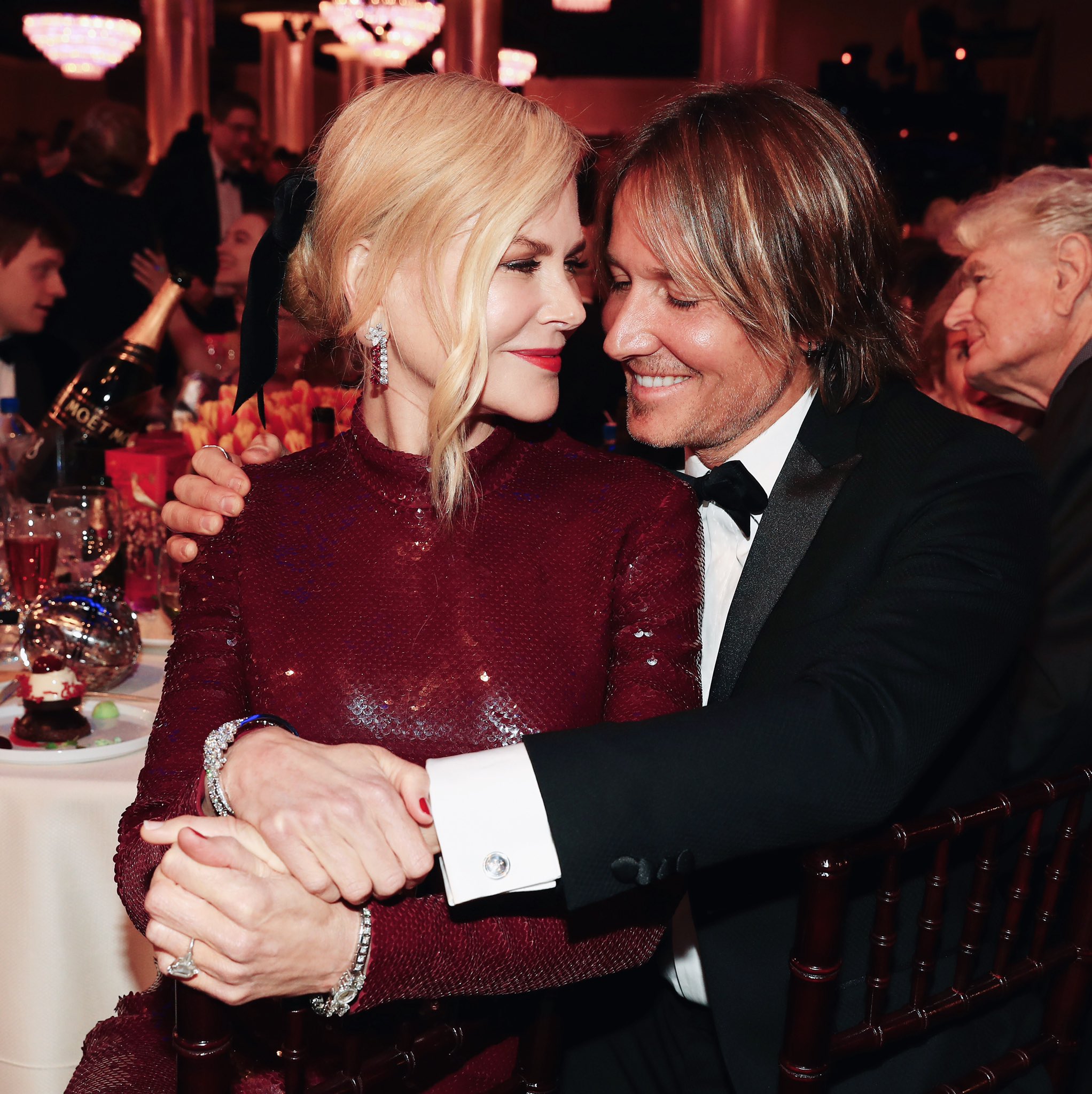 Michael Kors on X: Nicole Kidman, cheek to cheek with husband @KeithUrban,  glows in custom #MichaelKorsCollection at the #GoldenGlobes. #FameFrames   / X