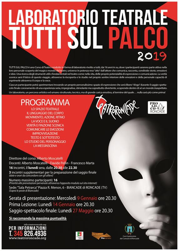 #Teatro #Corso #Gennaio2019 #Treviso #Roncade