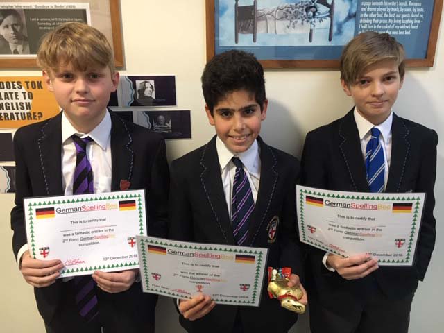 KESWitley's tweet photo. Gut gemacht! Well done to all of those involved in the 2nd Form German Spelling Bee - Spelling out-loud in German in front of your peers is no mean feat! #german #germanspellingbee #lovelanguages https://t.co/zcFk0UGSnu