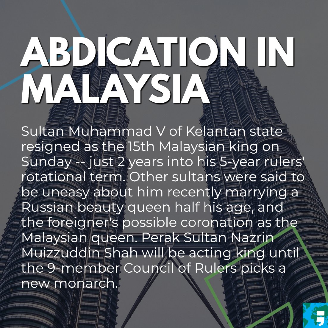 tldr_sg's tweet photo. This comes after weeks of speculation about the future of the controversial monarch who has often crossed swords with Dr M - #TLDRSG #TLDR #Singapore #SG #SGNews #InstaSG #SGDaily #IGSG #SGIG  #malaysia #malaysiatrending #malaysiaigers #MalaysiaTrulyAsia #Malaysiaboleh #Politics https://t.co/pQGBDdeYFv