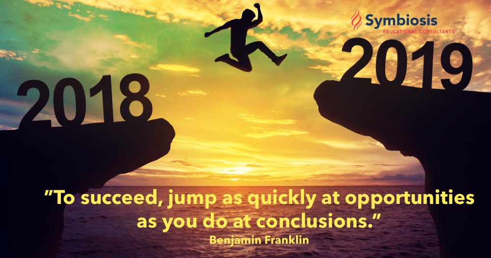 SymbiosisEdu's tweet photo. We know 2019 is not a leap year! Why wait for your Big Leap though?
12 new chances, 365 new opportunities...here's wishing you success!
#MondayMotivation #MondayMorning #NewYear #NewYou #HigherEd #Edtech #OnlineLearning #mondaythoughts https://t.co/hUGwtvGGY0