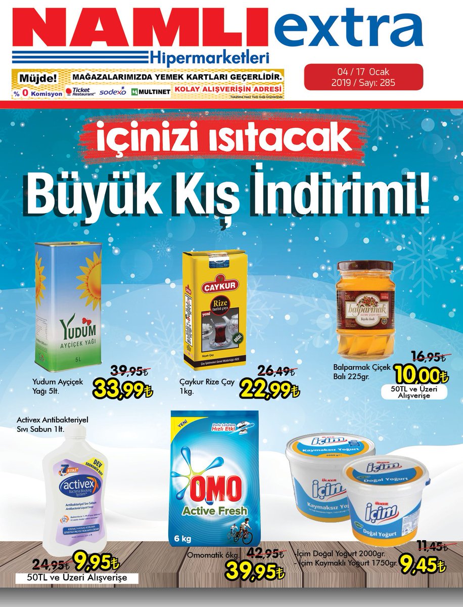 NamliMarketleri's tweet photo. Büyük kış indirimi başladı!
İndirimlerimizi sitemizden takip edin, kazançlı çıkın..
https://t.co/YOuugXOfmw
#namlı #namlımarketleri #namlıhipermarketleri #indirim #yeniinsert #2019indirim https://t.co/vJ1h4oO2Wy
