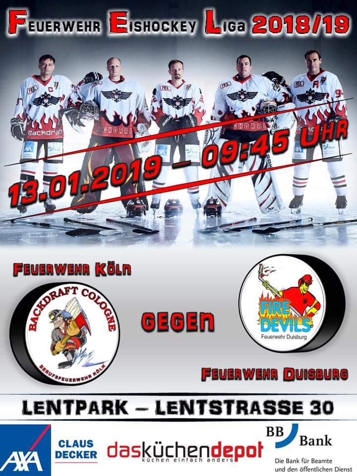 fsv_koeln's tweet photo. Die Duisburger kommen!!!
 
Backdraft Cologne trägt am kommenden Sonntag, 13.01.2019 um 09:45 Uhr das erste Heimspiel der FEL Saison 2018/19 im Lentpark aus. Mit den Firedevils Duisburg empfangen wir direkt den amtierenden Meister. https://t.co/YKAEj03JDT