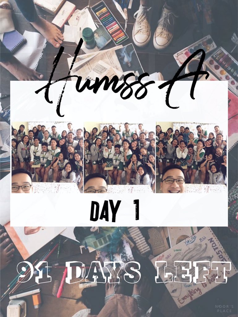 12aHumss's tweet photo. DAY 1✨

📌01-07-19

#91DaysLeft https://t.co/WbzjoSbwll