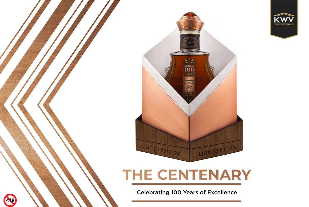 We're proud to present SA's most exclusive brandy, KWV The Centenary. In continuing to celebrate our centennial year in 2018, we blended some of our oldest and rarest brandies dating back to 1926 to give you this extraordinary brandy.
bit.ly/KWVTheCentenary
 
#KWVTheCentenary