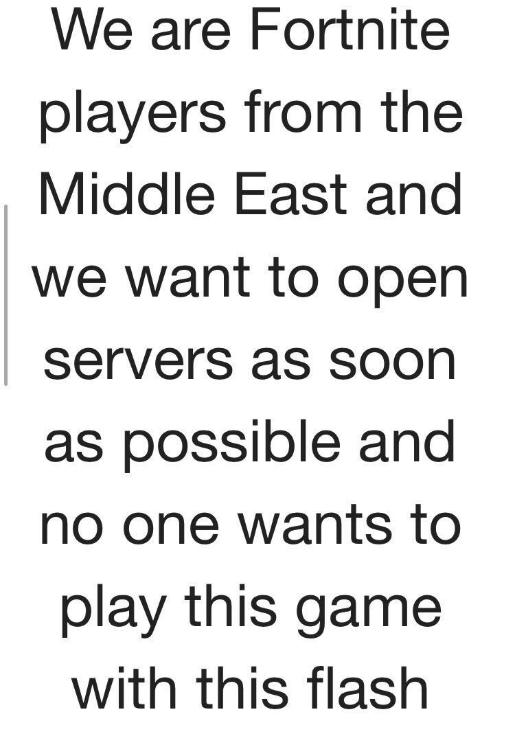 AlbrakMuhmad's tweet photo. #FortniteMiddleEastServers ياشباب كل الي  يرسلون على الهاشتاق كلهم ريتويت بسرعه.         ريتويت https://t.co/cXHARqG4WP